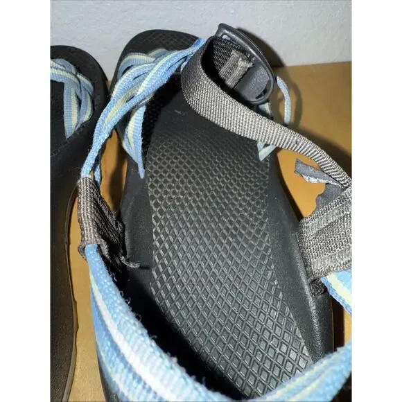 Chaco Sandals Blue/Wht Sz 9 Non Marking ZX Classic Vibram Soles Beach Summer - Picture 10 of 10